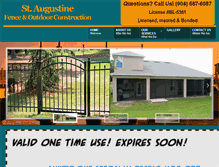 Tablet Screenshot of outdoorconstructionstaugustine.com